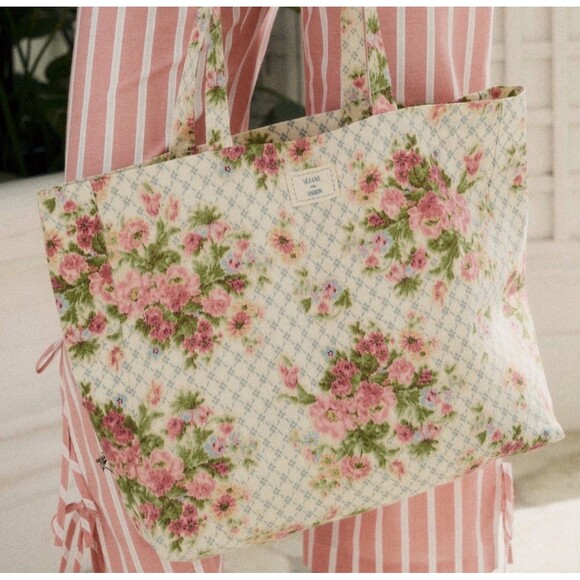 Sezane x Andion Limited Edition Floral Tote Bag New - Picture 3 of 10